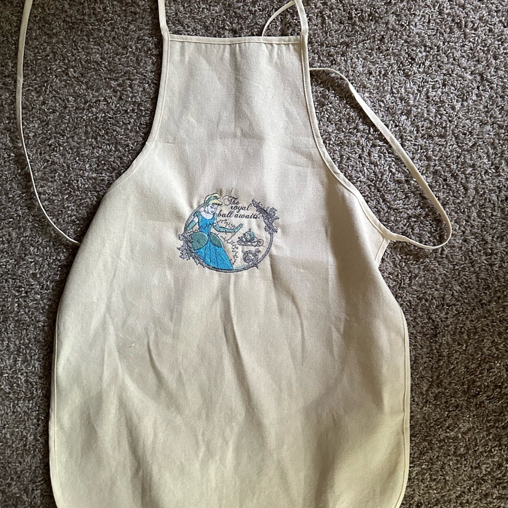 Cinderella style embroidered apron